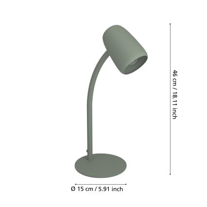 Eglo - Stolní lampa 1xE14/18W/230V zelená
