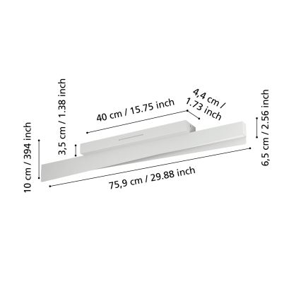 Eglo - LED RGBW Stmívatelné stropní svítidlo LED/13W/230V 2700-6500K šedá