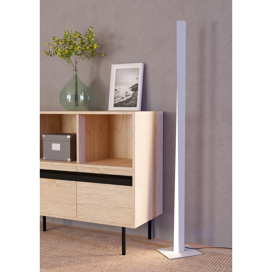 Eglo - LED RGBW Stmívatelná stojací lampa LED/10,5W/230V + LED/15,2W 2700-6500K šedá