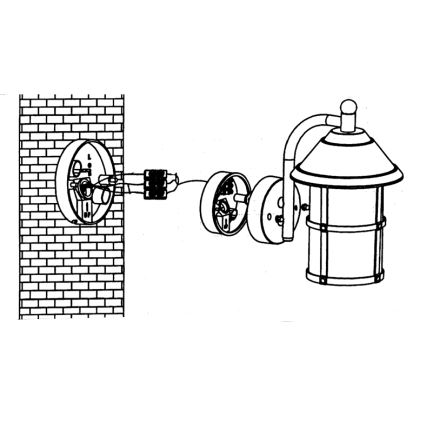 EGLO 90184 - Venkovní nástěnné svítidlo SAN TELMO 1xE27/60W/230V