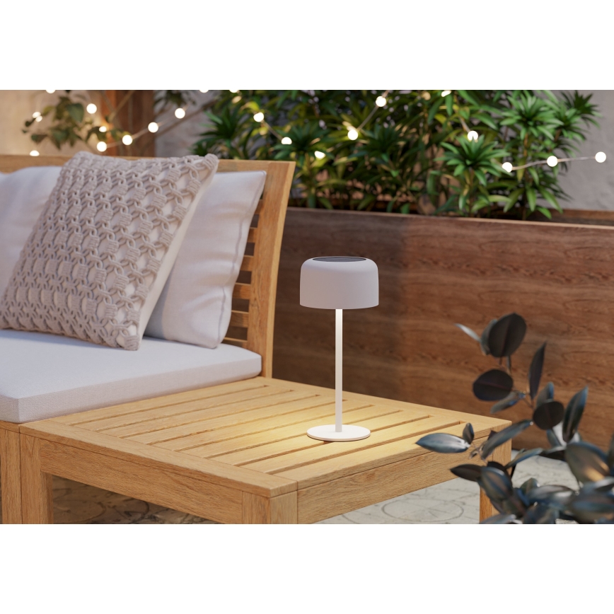 Eglo - LED Solární nabíjecí dotyková stolní lampa LED/2,8W/3,7V 1800 mAh IP44 bílá