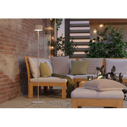 Eglo - LED Solární nabíjecí dotyková stojací lampa LED/2,8W/3,7V 1800 mAh IP44 bílá