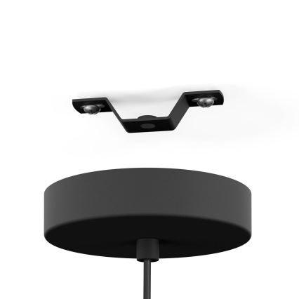 Eglo - Lustr na lanku 1xE27/60W/230V černá/béžová/kouřová