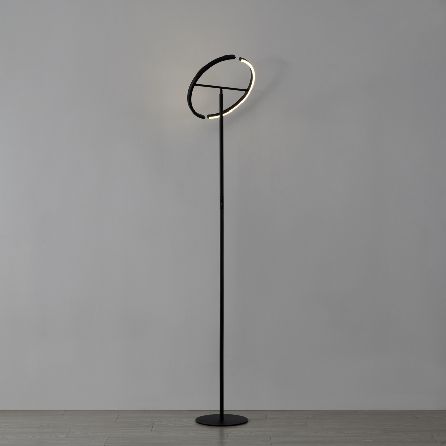 Eglo - LED Stmívatelná stojací lampa 2xLED/8,8W/230V černá