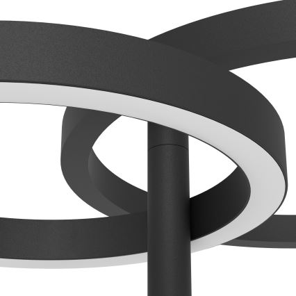 Eglo - LED Stmívatelná stojací lampa LED/16W/230V + LED/12W černá