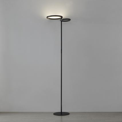 Eglo - LED Stmívatelná stojací lampa LED/16W/230V + LED/12W černá