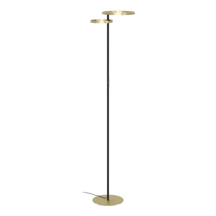 Eglo - LED Stmívatelná stojací lampa LED/16W/230V + LED/12W zlatá/černá