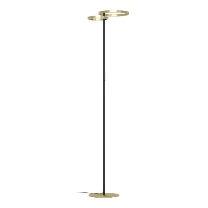 Eglo - LED Stmívatelná stojací lampa LED/16W/230V + LED/12W zlatá/černá