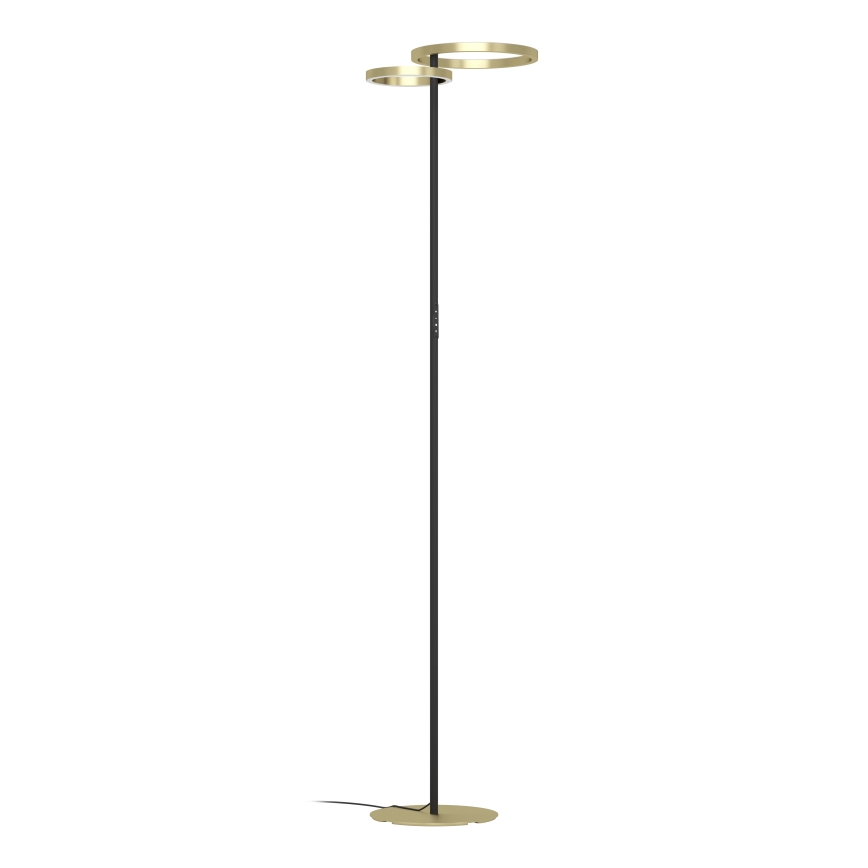 Eglo - LED Stmívatelná stojací lampa LED/16W/230V + LED/12W zlatá/černá