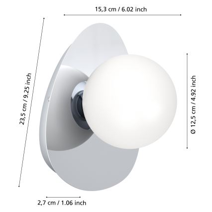 Eglo - LED Koupelnové nástěnné svítidlo 1xG9/4,2W/230V IP44 lesklý chrom