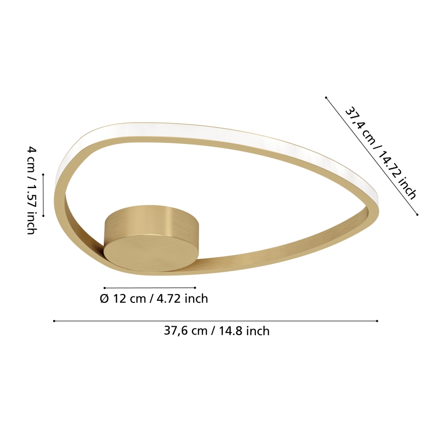 Eglo - LED Stropní svítidlo LED/9,7W/230V zlatá