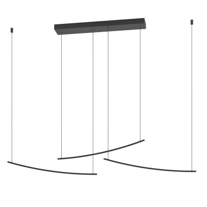 Eglo - LED Stmívatelný lustr na lanku LED/22W/230V 2700/4000/6500K černá