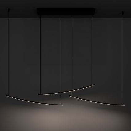 Eglo - LED Stmívatelný lustr na lanku LED/22W/230V 2700/4000/6500K černá