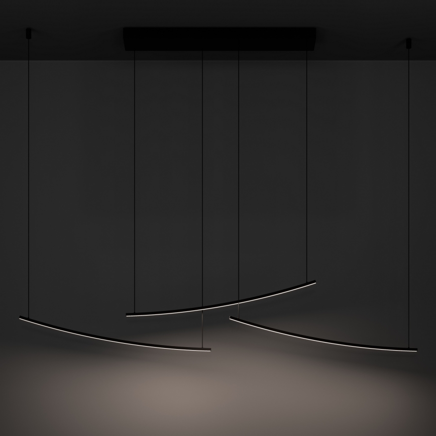 Eglo - LED Stmívatelný lustr na lanku LED/22W/230V 2700/4000/6500K černá