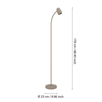Eglo - Stojací lampa 1xE14/18W/230V krémová