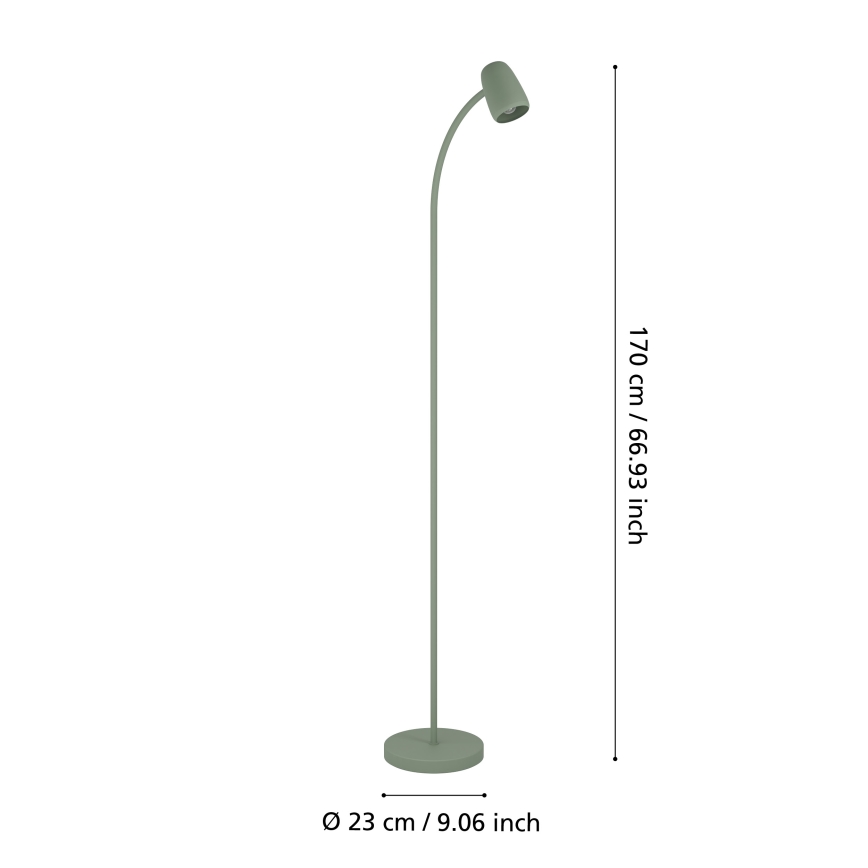 Eglo - Stojací lampa 1xE14/18W/230V zelená