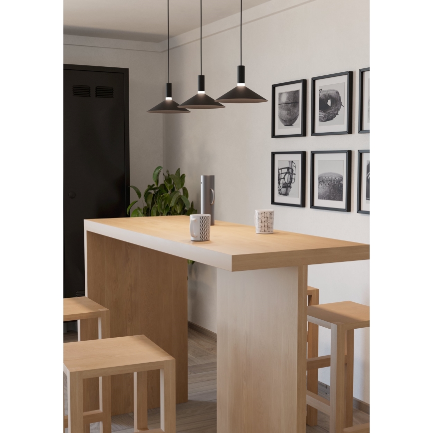 Eglo - LED RGBW Stmívatelný lustr na lanku 3xLED/7,5W/230V 2700-6500K černá