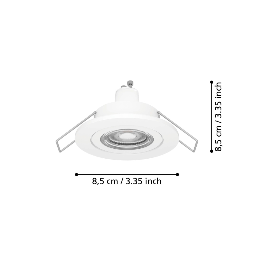 Eglo - LED Koupelnové podhledové bodové svítidlo 1xGU10/4,5W/230V IP44 bílá