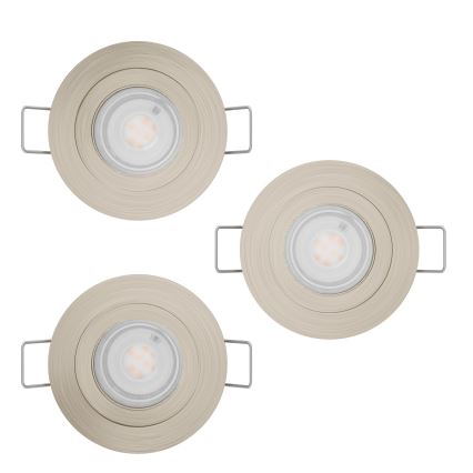Eglo - SADA 3x LED Koupelnové podhledové bodové svítidlo 1xGU10/4,5W/230V IP44 matný chrom
