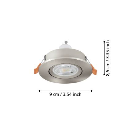 Eglo - LED Podhledové bodové svítidlo 1xGU10/4,5W/230V matný chrom