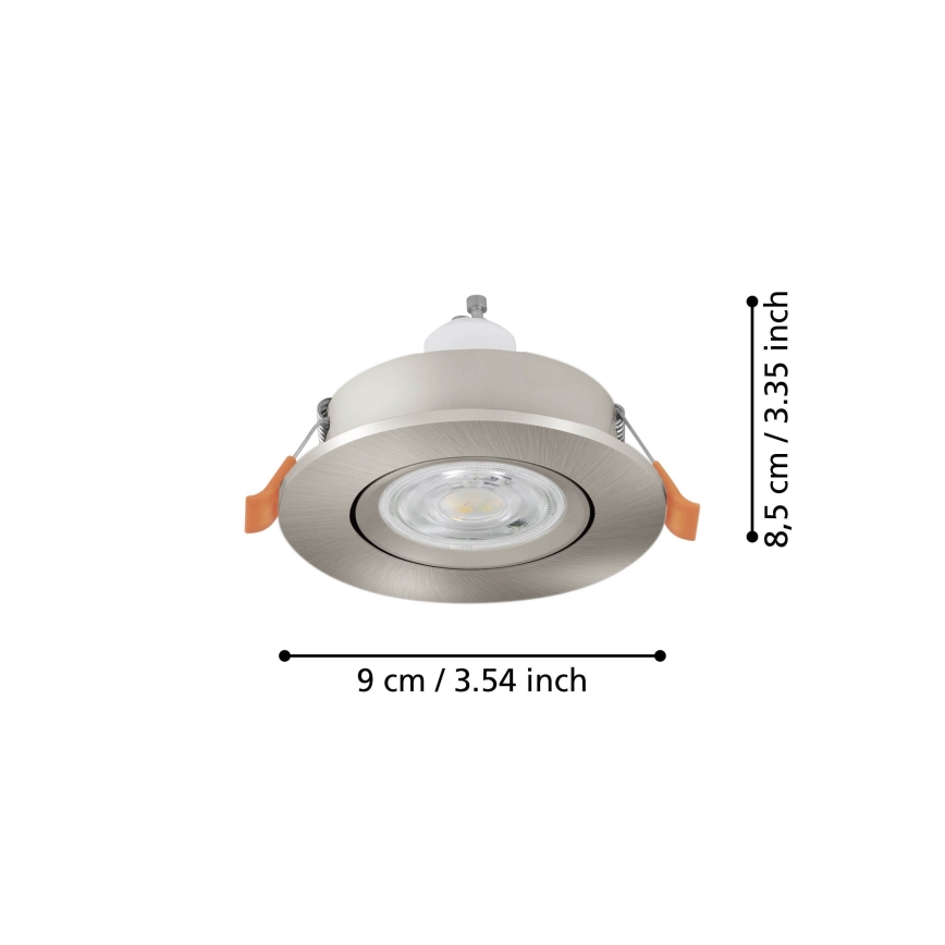 Eglo - LED Podhledové bodové svítidlo 1xGU10/4,5W/230V matný chrom