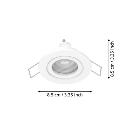 Eglo - LED Koupelnové podhledové bodové svítidlo 1xGU10/4,5W/230V IP44 bílá