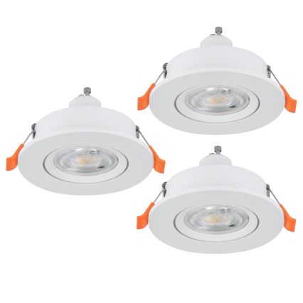 Eglo - SADA 3x LED Podhledové bodové svítidlo 1xGU10/4,5W/230V bílá