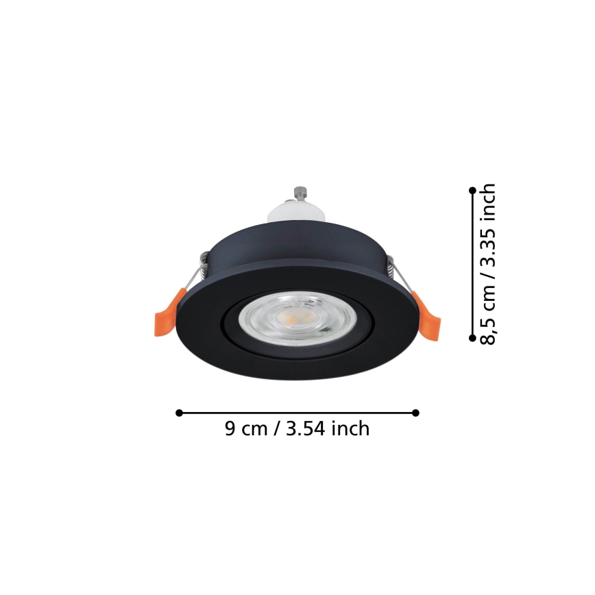 Eglo - LED Podhledové bodové svítidlo 1xGU10/4,5W/230V černá