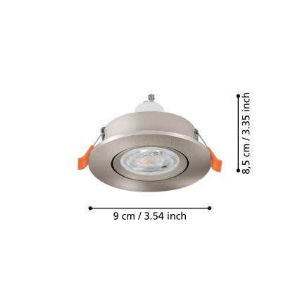 Eglo - LED Podhledové bodové svítidlo 1xGU10/4,5W/230V matný chrom