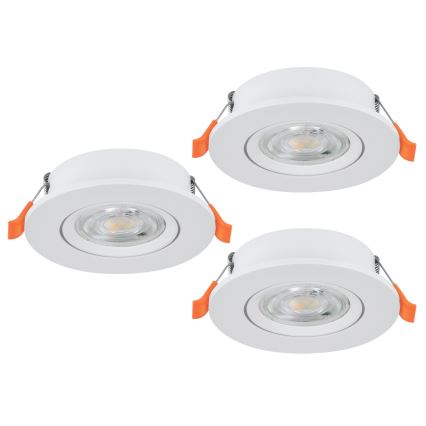 Eglo - SADA 3x LED Podhledové bodové svítidlo LED/4,8W/230V 2700/4000/6500K bílá