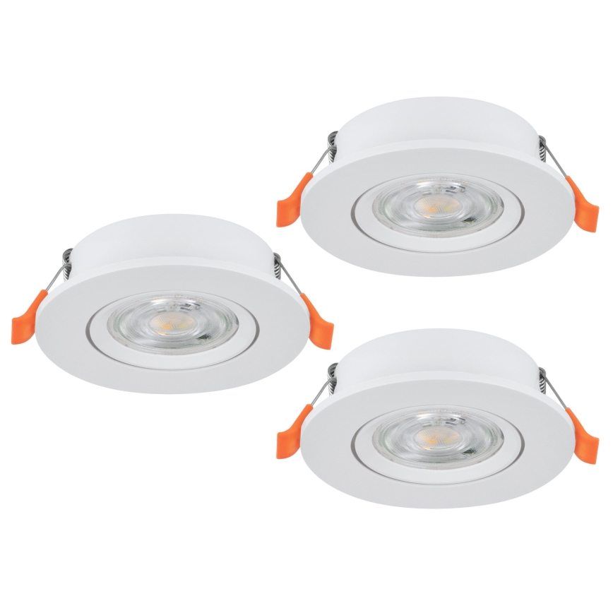 Eglo - SADA 3x LED Podhledové bodové svítidlo LED/4,8W/230V 2700/4000/6500K bílá