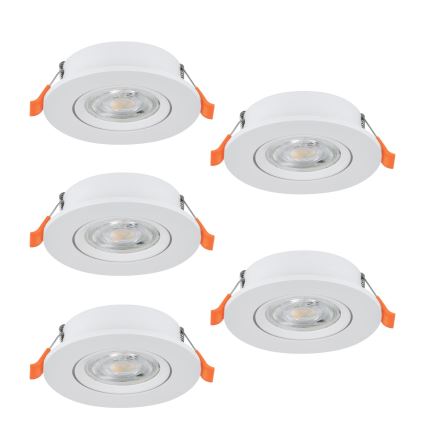 Eglo - SADA 5x LED Podhledové bodové svítidlo LED/4,8W/230V 2700/4000/6500K bílá