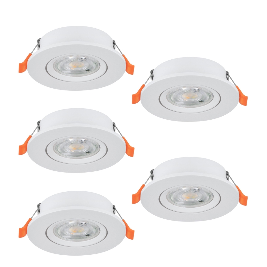 Eglo - SADA 5x LED Podhledové bodové svítidlo LED/4,8W/230V 2700/4000/6500K bílá