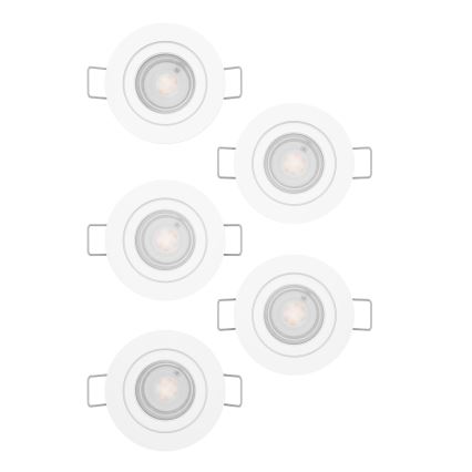 Eglo - SADA 5x LED Podhledové bodové svítidlo LED/4,8W/230V 2700/4000/6500K bílá