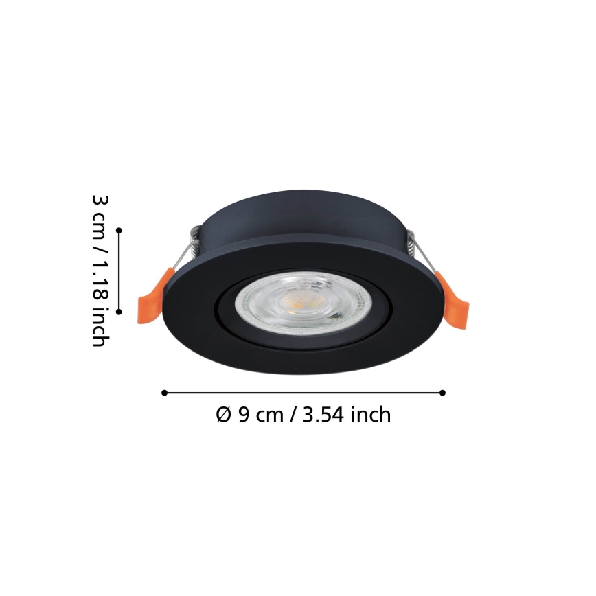 Eglo - LED Podhledové bodové svítidlo LED/4,8W/230V 2700/4000/6500K černá