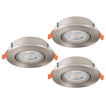 Eglo - SADA 3x LED Podhledové bodové svítidlo LED/4,8W/230V 2700/4000/6500K matný chrom