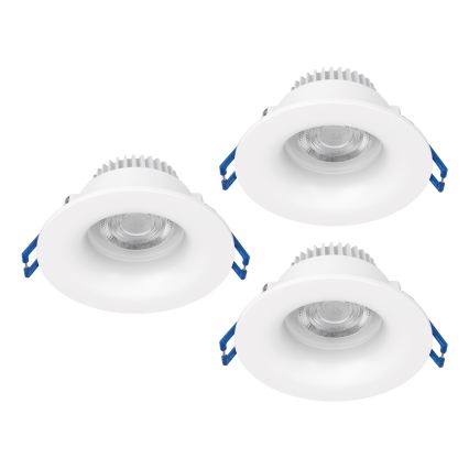 Eglo - SADA 3x LED Koupelnové podhledové svítidlo LED/4,9W/230V 2700/4000/6500K pr. 8,8 cm IP65 bílá