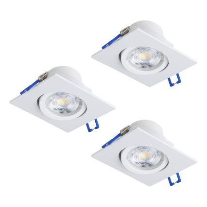 Eglo - SADA 3x LED Stmívatelné podhledové svítidlo LED/6,4W/230V 8,8x8,8 cm bílá