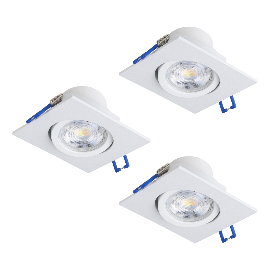 Eglo - SADA 3x LED Stmívatelné podhledové svítidlo LED/6,4W/230V 8,8x8,8 cm bílá