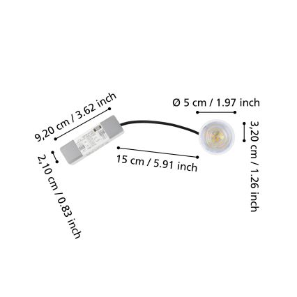 Eglo - LED Venkovní modul LED/4,9W/230V 2700/4000/6500K IP65