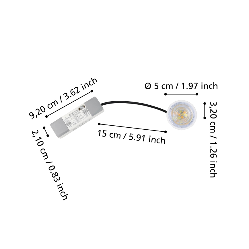 Eglo - LED Venkovní modul LED/4,9W/230V 2700/4000/6500K IP65