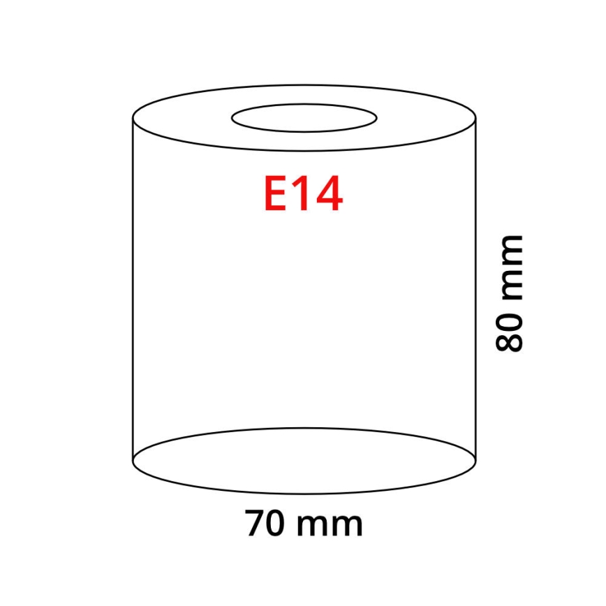 Eglo 90858 - Stínidlo MY CHOICE E14 pr.7 cm černo-bílá