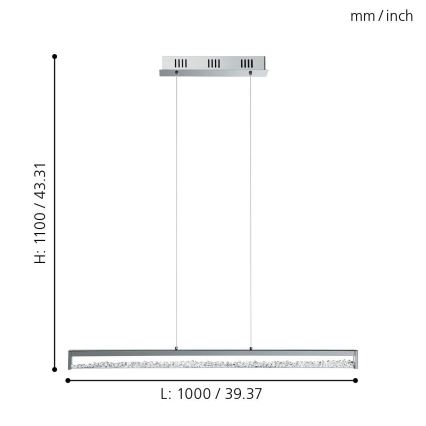 EGLO 90929 - LED Lustr na lanku CARDITO 6xLED/6W/230V