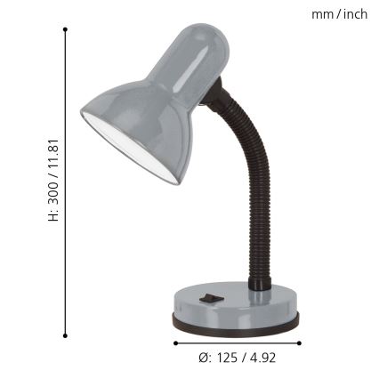 Eglo 90977 - Stolní lampa  BASIC 1 1xE27/40W/230V