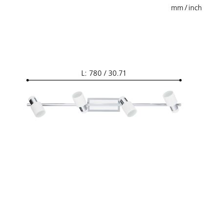 Eglo - LED bodové svítidlo 4xGU10-LED/5W/230V