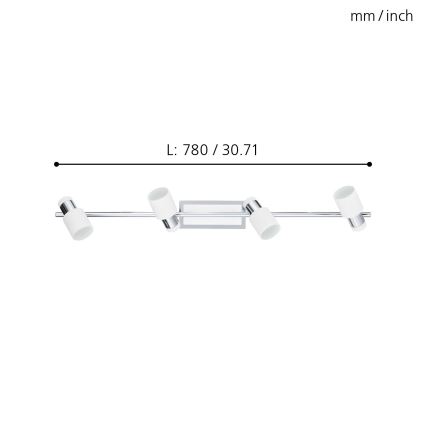 Eglo 92087 - LED bodové svítidlo DAVIDA 4xGU10-LED/5W/230V