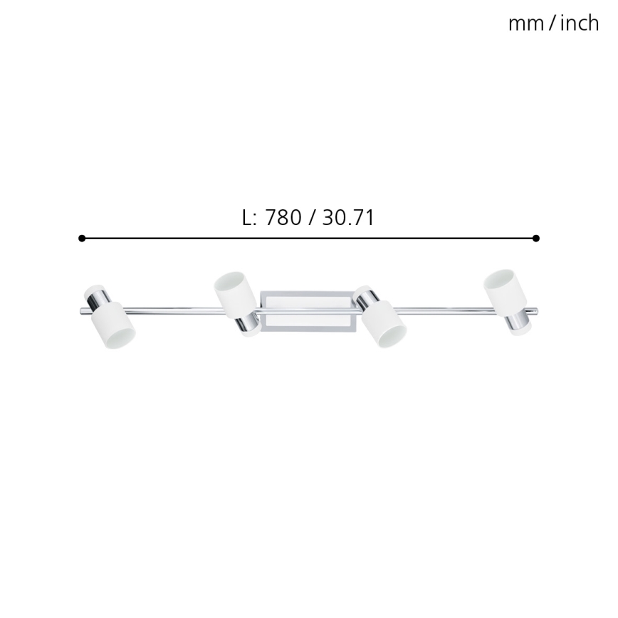 Eglo - LED bodové svítidlo 4xGU10-LED/5W/230V