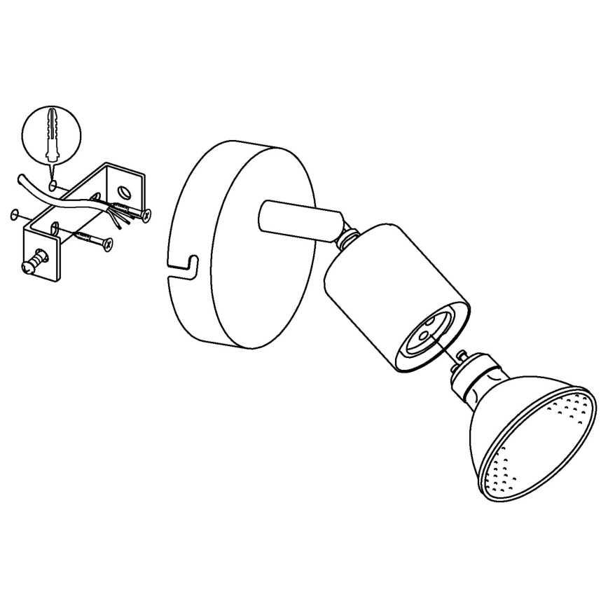Eglo - LED Nástěnné bodové svítidlo LED 1xGU10/2,8W/230V