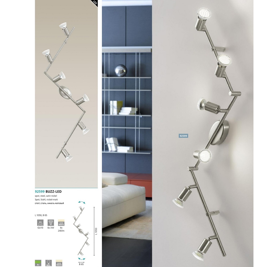 Eglo - LED bodové svítidlo 6xGU10-LED/2,8W/230V