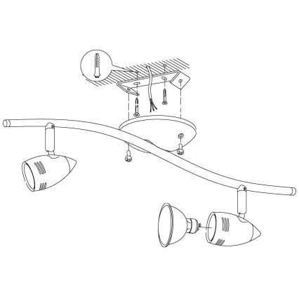 Eglo 92642 - LED Bodové svítidlo MAGNUM 2xGU10/3W/230V